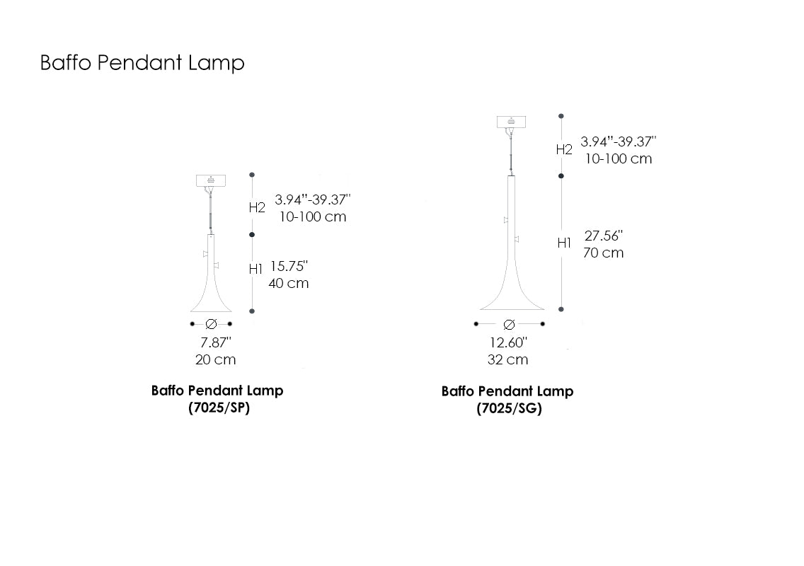 Baffo Pendant Lamp 7025/SG