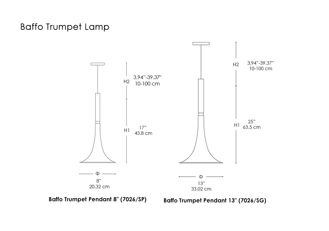 Baffo Trumpet Pendant