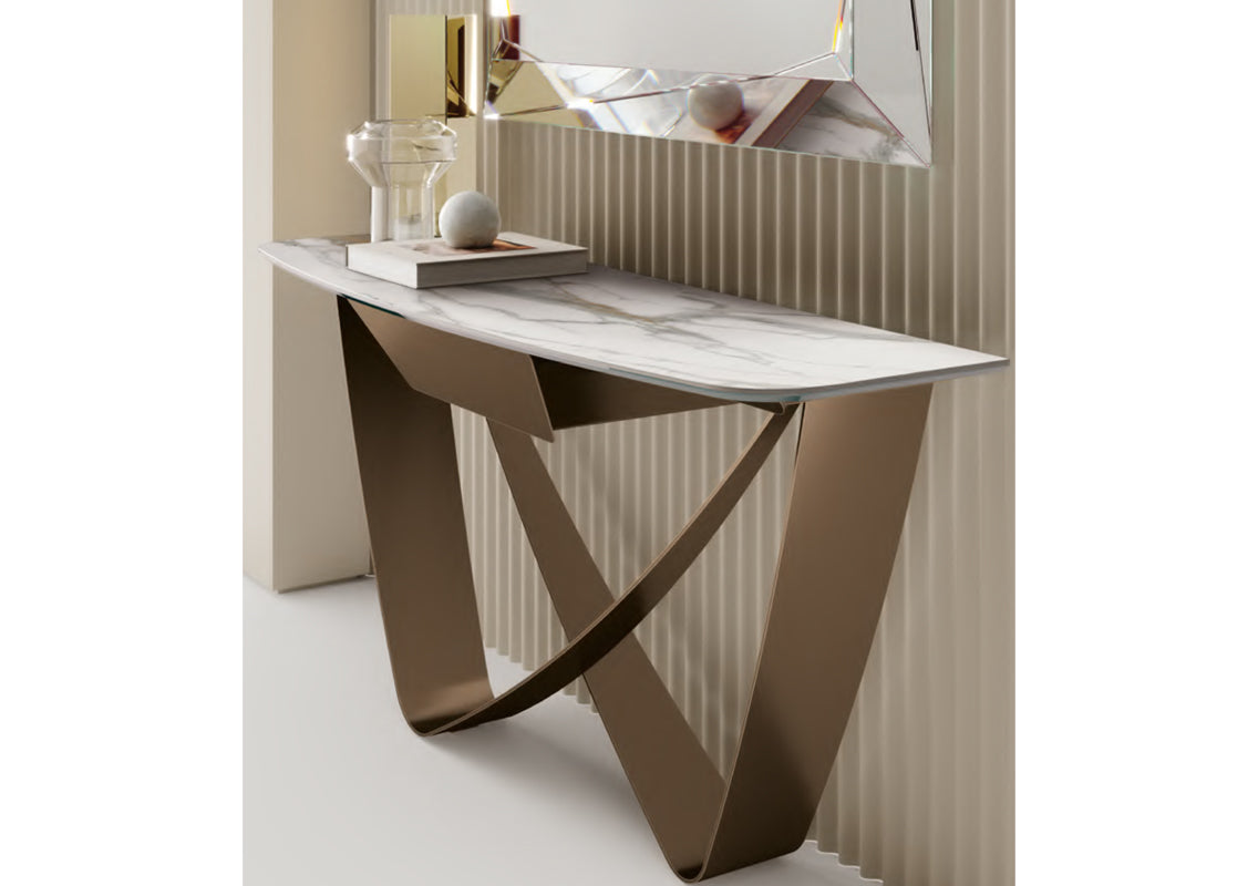 Bach Console Marble Top With Drawer (Quick Ship)