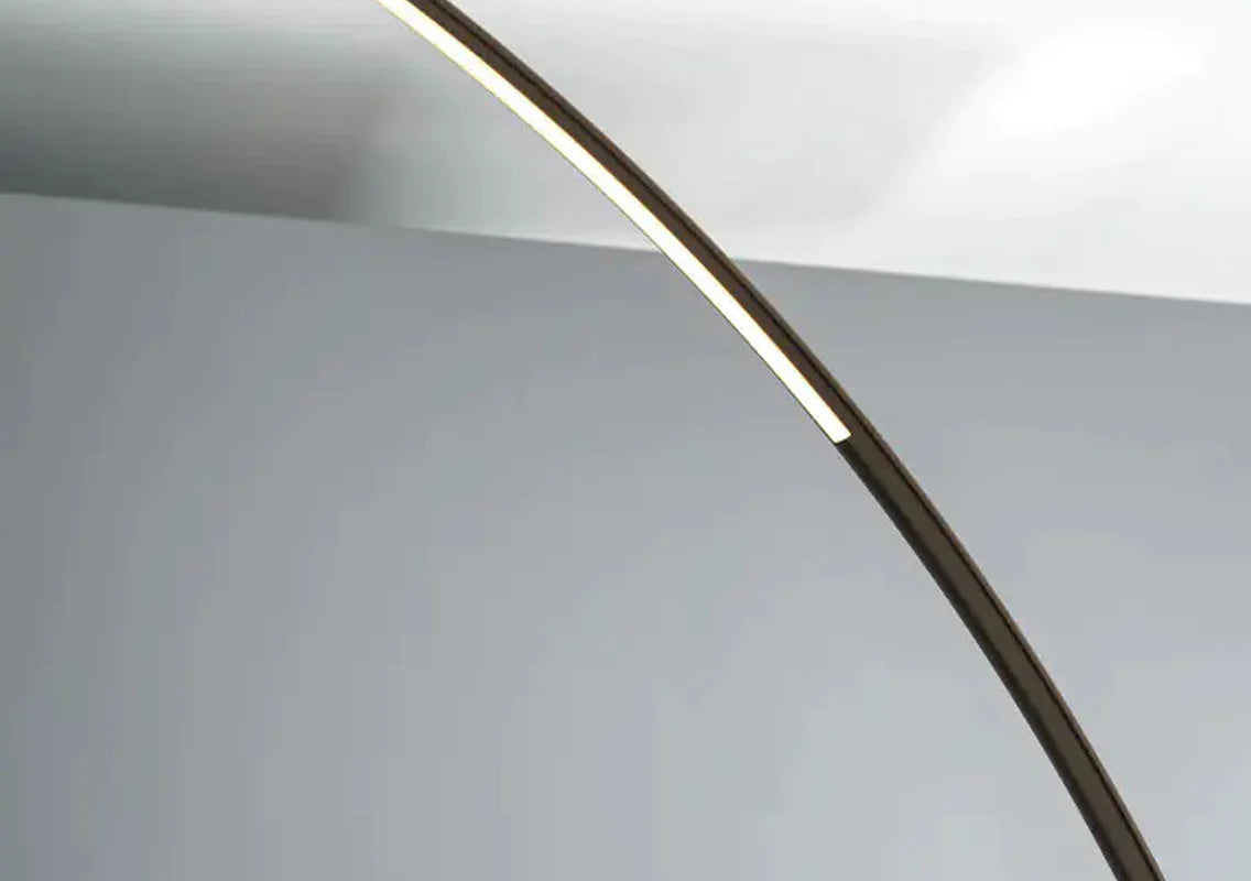 Circle Floor Lamp With White Concrete Base (Quick Ship)