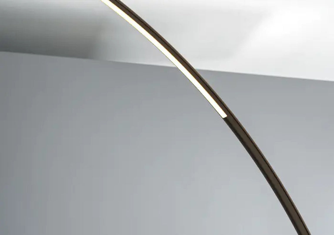 Circle Floor Lamp With Anthracite Concrete Base (Quick Ship)