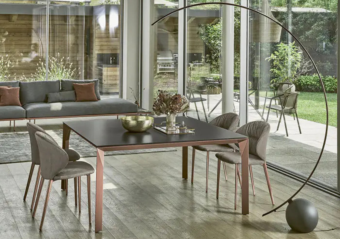 Circle Floor Lamp With Anthracite Concrete Base (Quick Ship)