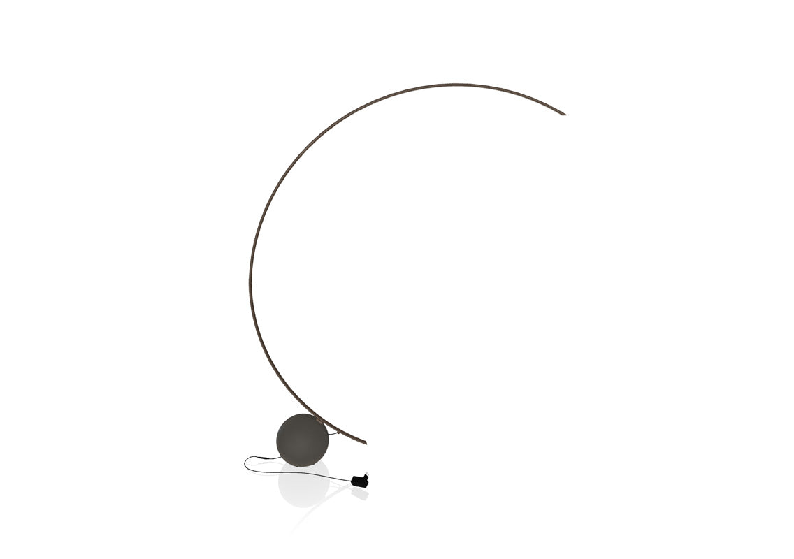 Circle Floor Lamp With Anthracite Concrete Base (Quick Ship)
