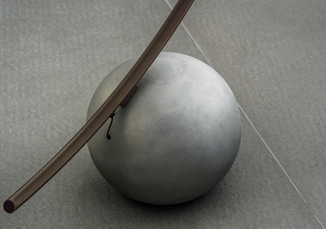 Circle Floor Lamp With Natural Silver Metal Frame (Quick Ship)