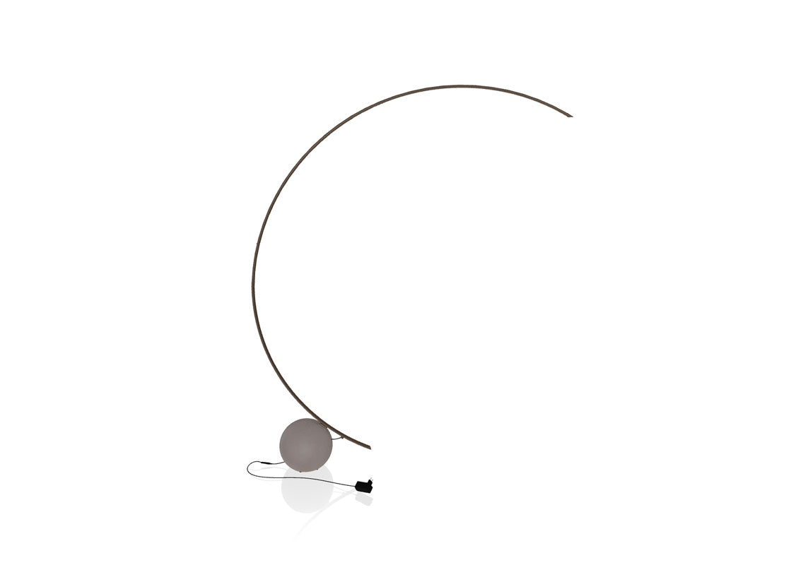 Circle Floor Lamp With Concrete Base (Quick Ship)