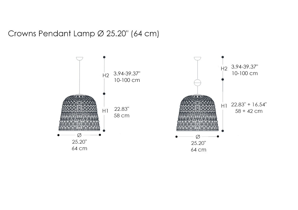 Crowns Pendant Lamp 490/64