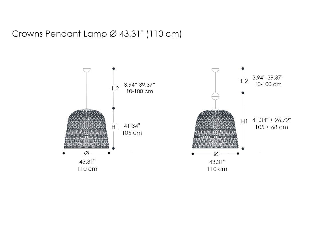 Crowns Pendant Lamp 490/64