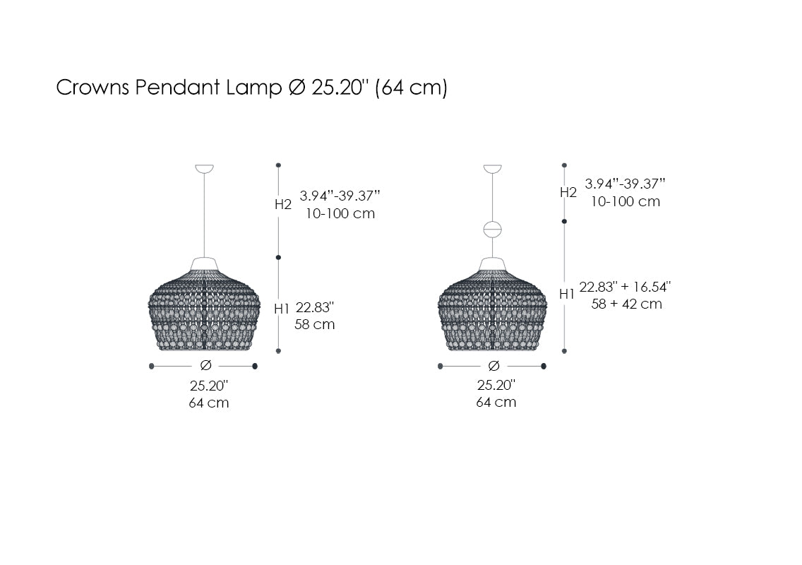 Crowns Pendant Lamp 491/64