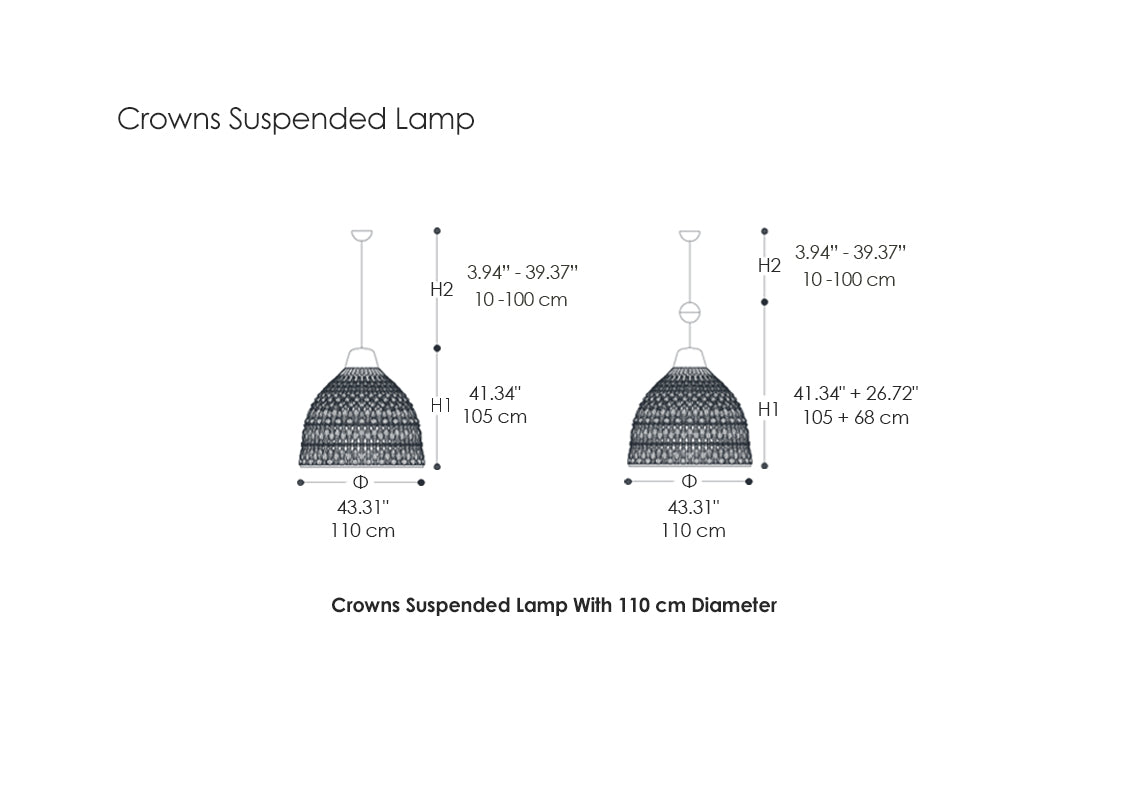 Crowns Suspended Lamp