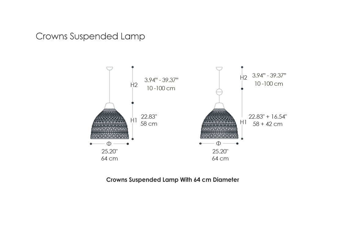 Crowns Suspended Lamp