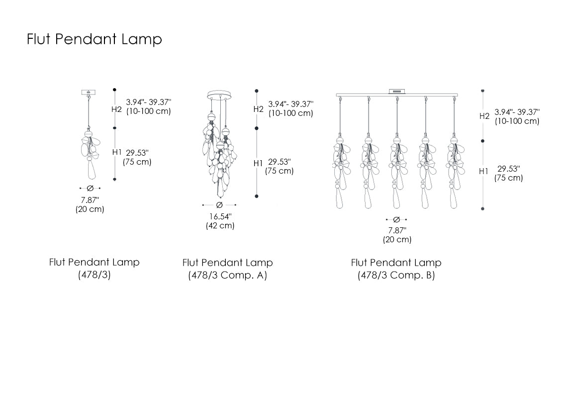 Flut Pendant Lamp 478 - 3