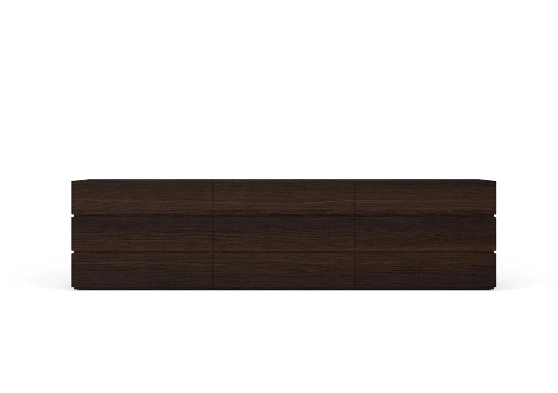 People 9-Drawer Dresser In Burnt Oak (Quick Ship)
