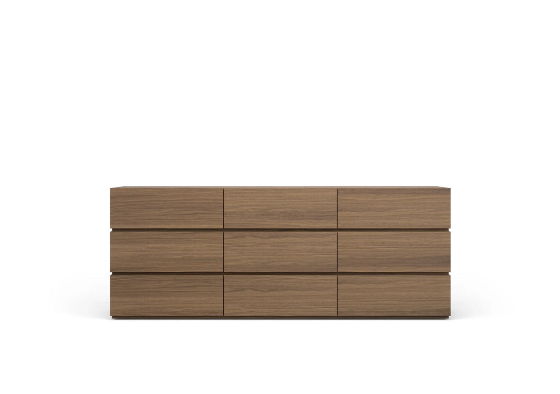 People 9-Drawer Dresser In Walnut (Quick Ship)