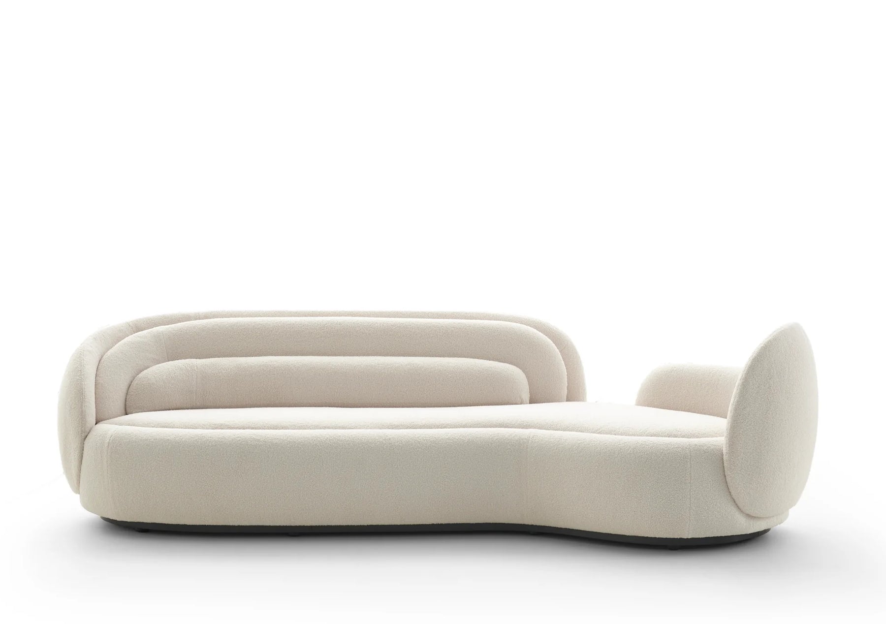 Peonia 114" Sofa In White Acacia 01 Fabric (Quick Ship)