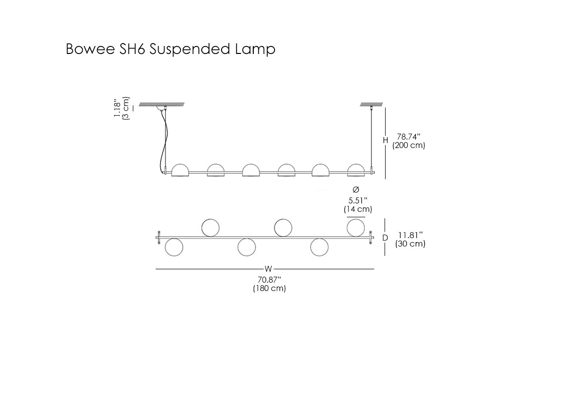 Bowee SH6 Suspended Lamp
