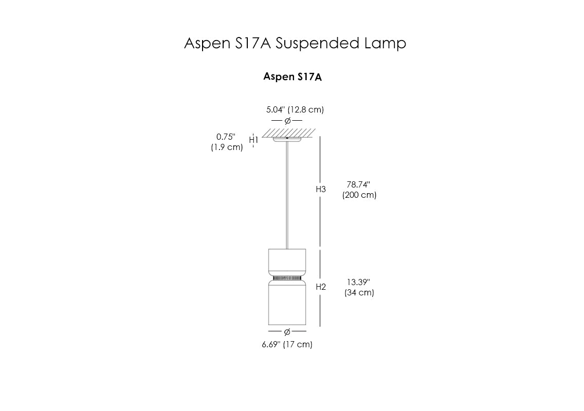 Aspen S17A Suspended Lamp