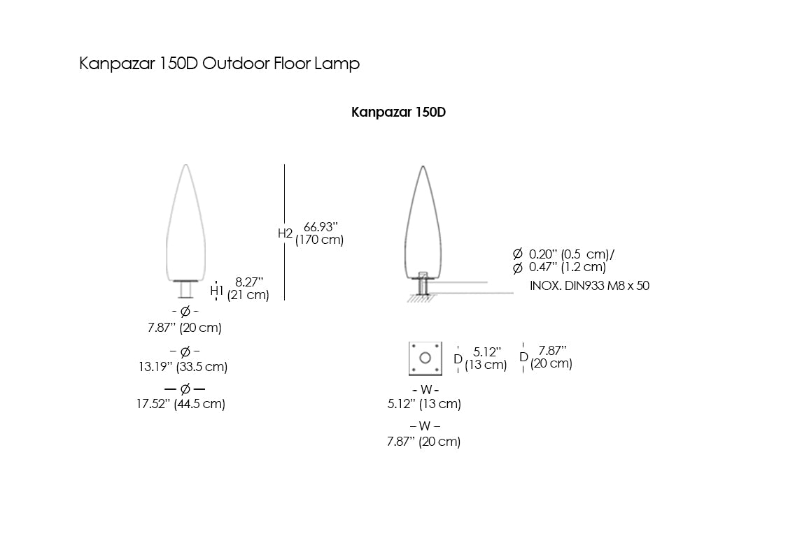 Kanpazar 150D Outdoor Floor Lamp