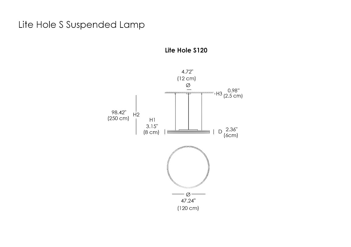Lite Hole S Suspended Lamp