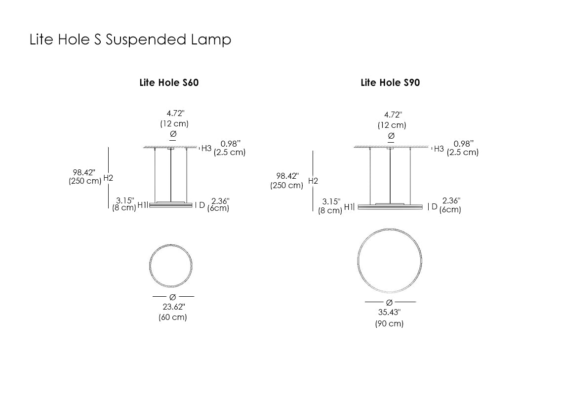 Lite Hole S Suspended Lamp