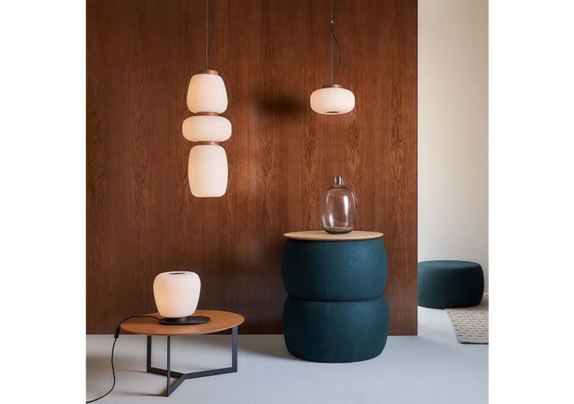 Misko S15 Walnut Suspended Lamp (Quick Ship)