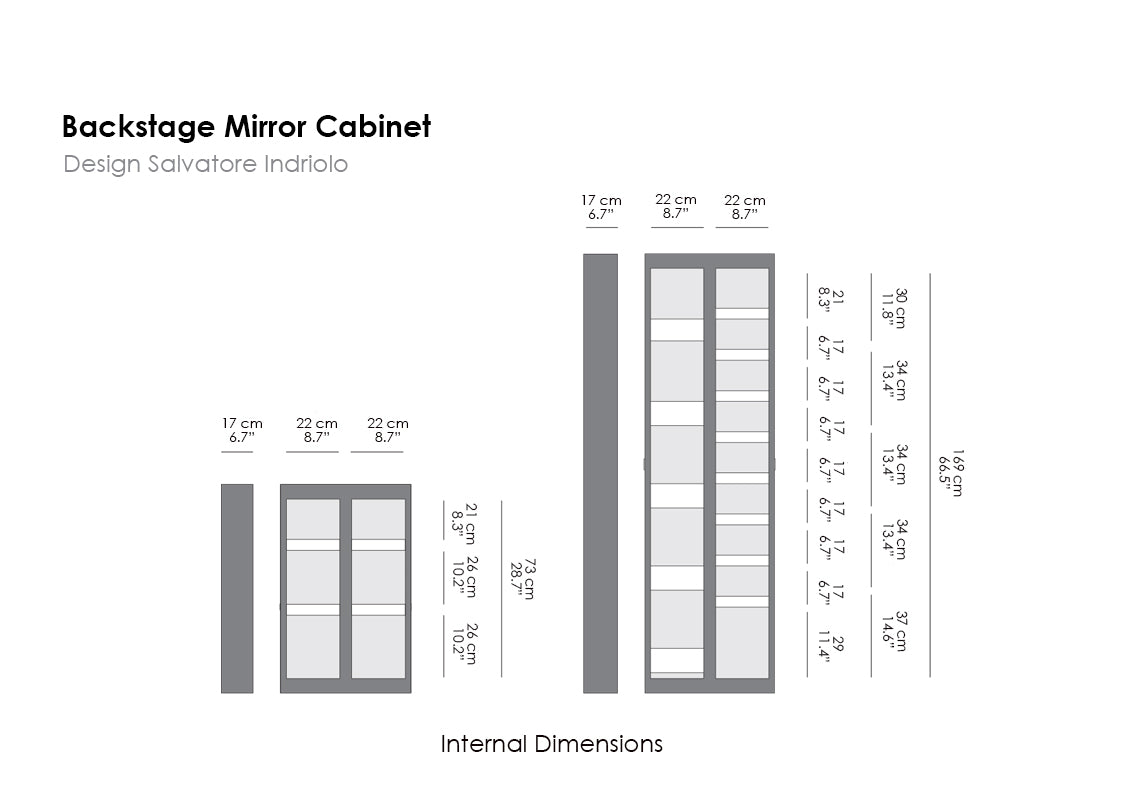 Backstage Mirror Cabinet with Shelves & Shoe Storage
