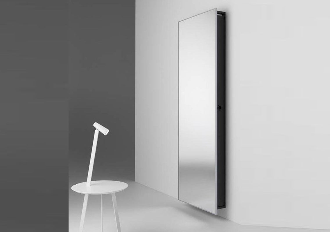 Backstage Mirror Cabinet with Shelves & Shoe Storage