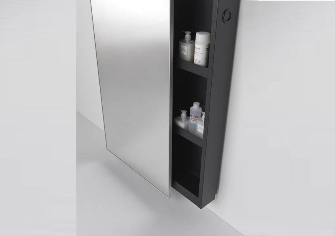 Backstage Mirror Cabinet with Shelves & Shoe Storage