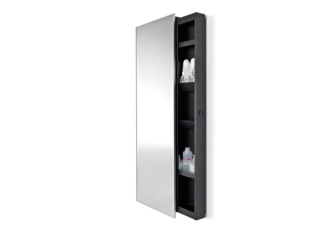 Backstage Mirror Cabinet with Shelves & Shoe Storage