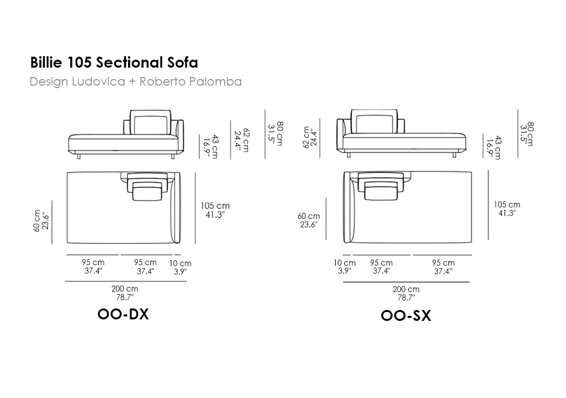 Billie 105 Sectional Sofas