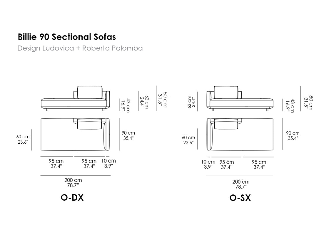 Billie 90 Sectional Sofas