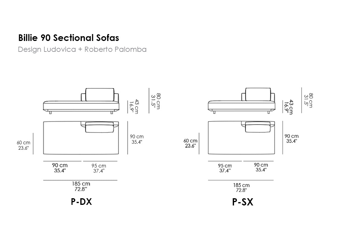 Billie 90 Sectional Sofas