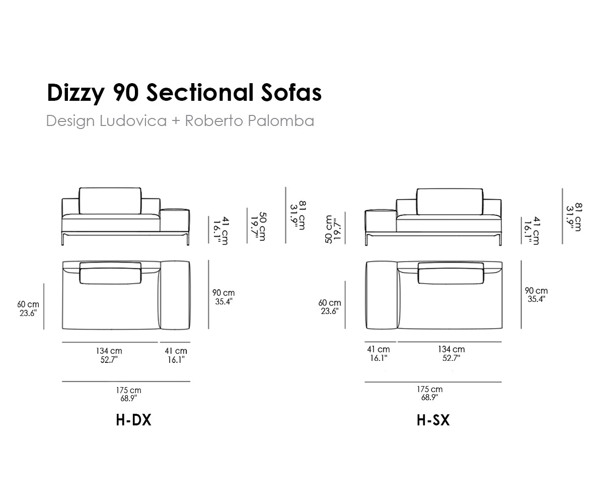Dizzy 90 Sectional Sofas