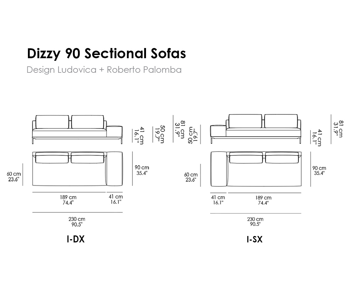 Dizzy 90 Sectional Sofas