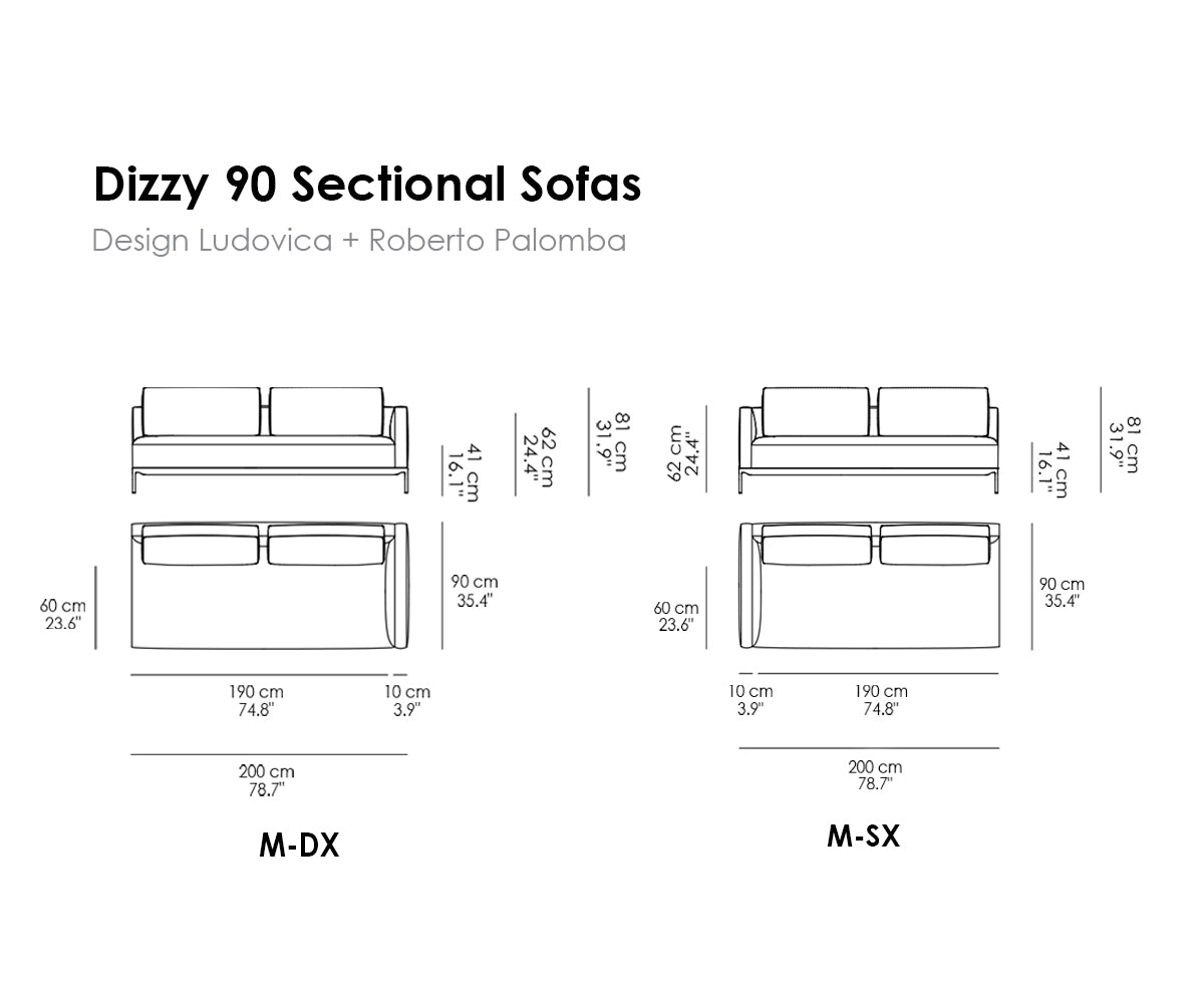 Dizzy 90 Sectional Sofas