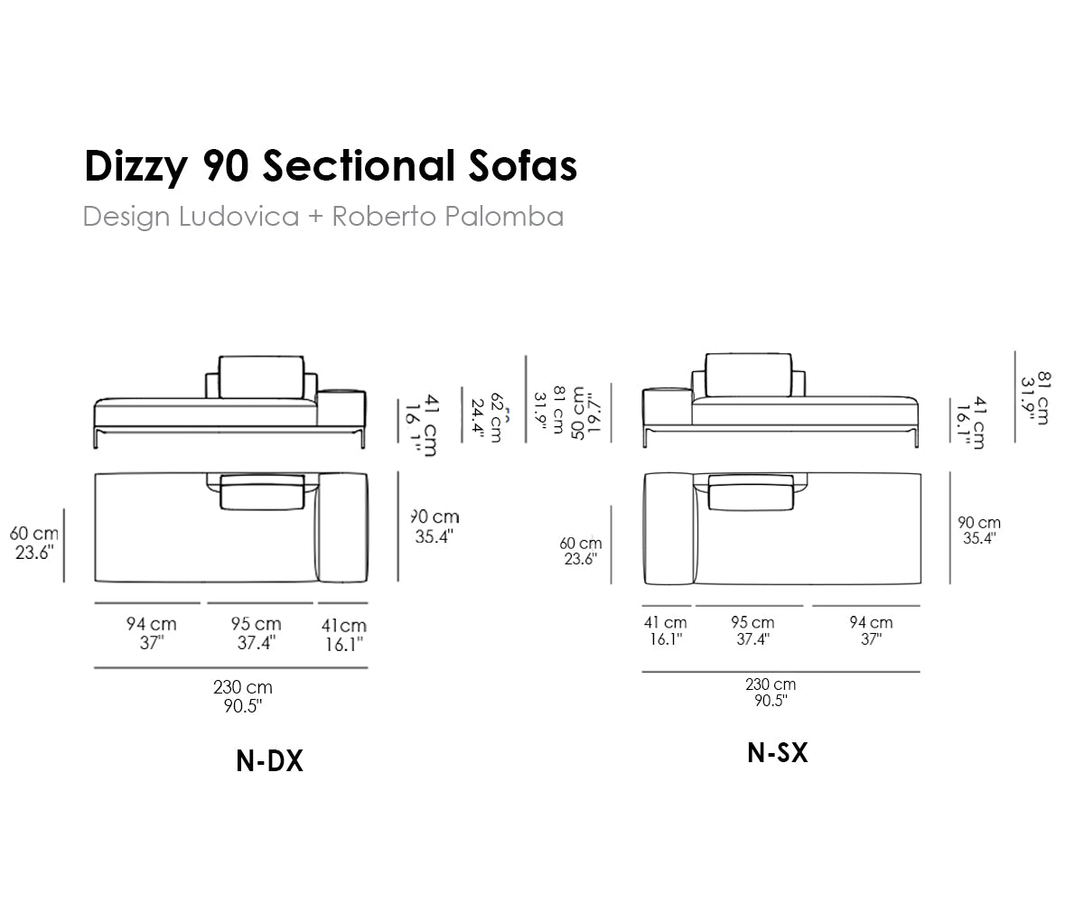 Dizzy 90 Sectional Sofas