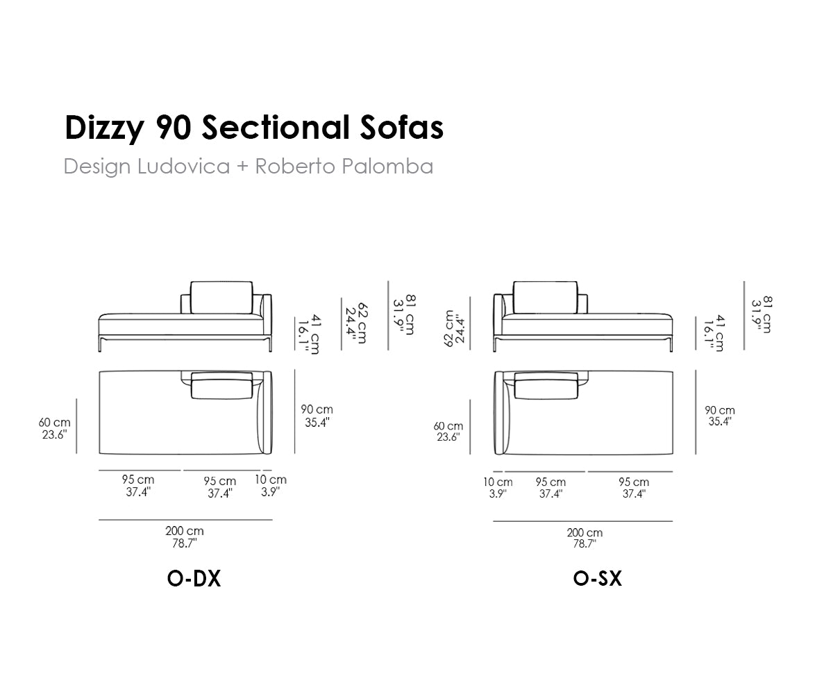 Dizzy 90 Sectional Sofas