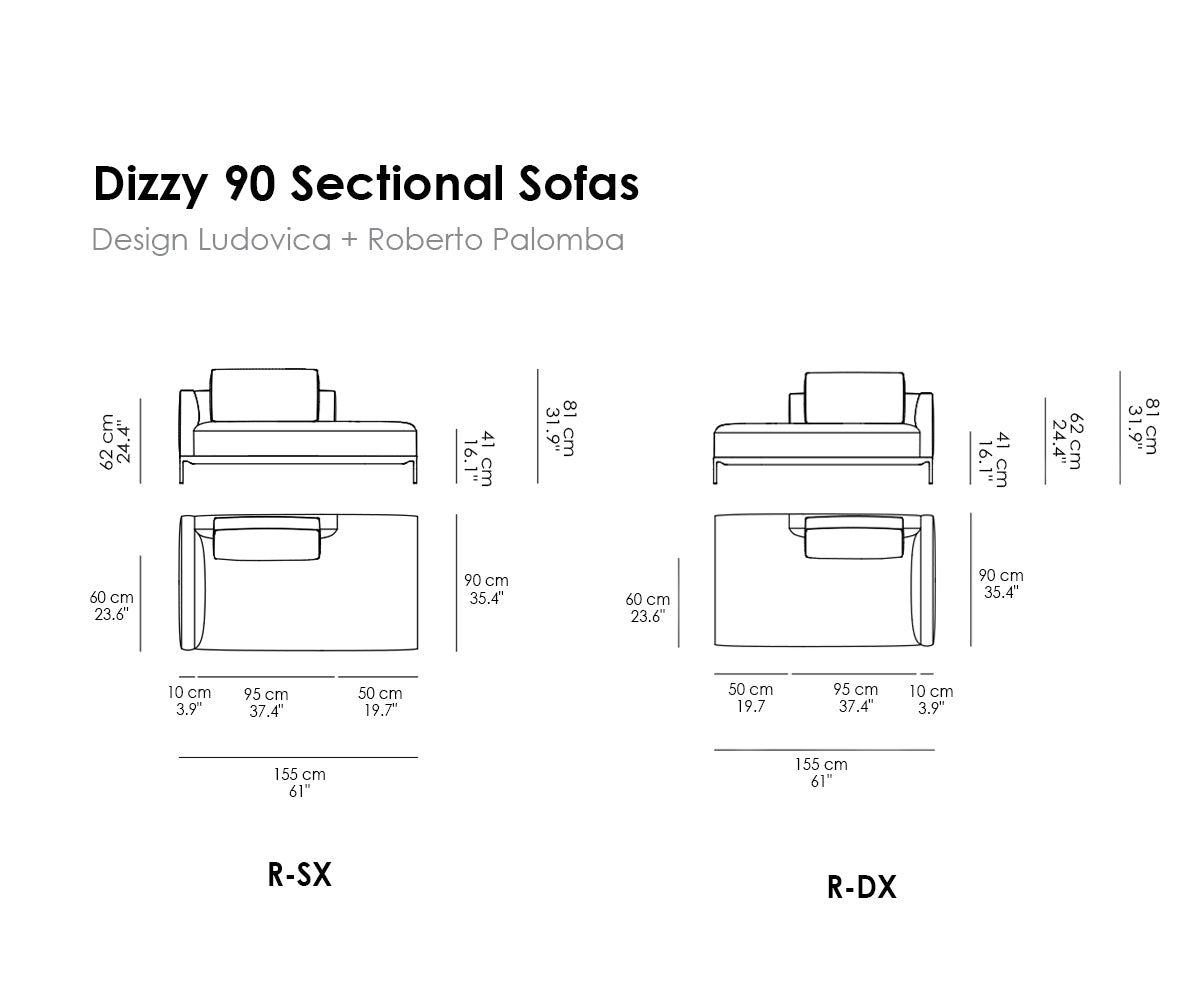 Dizzy 90 Sectional Sofas