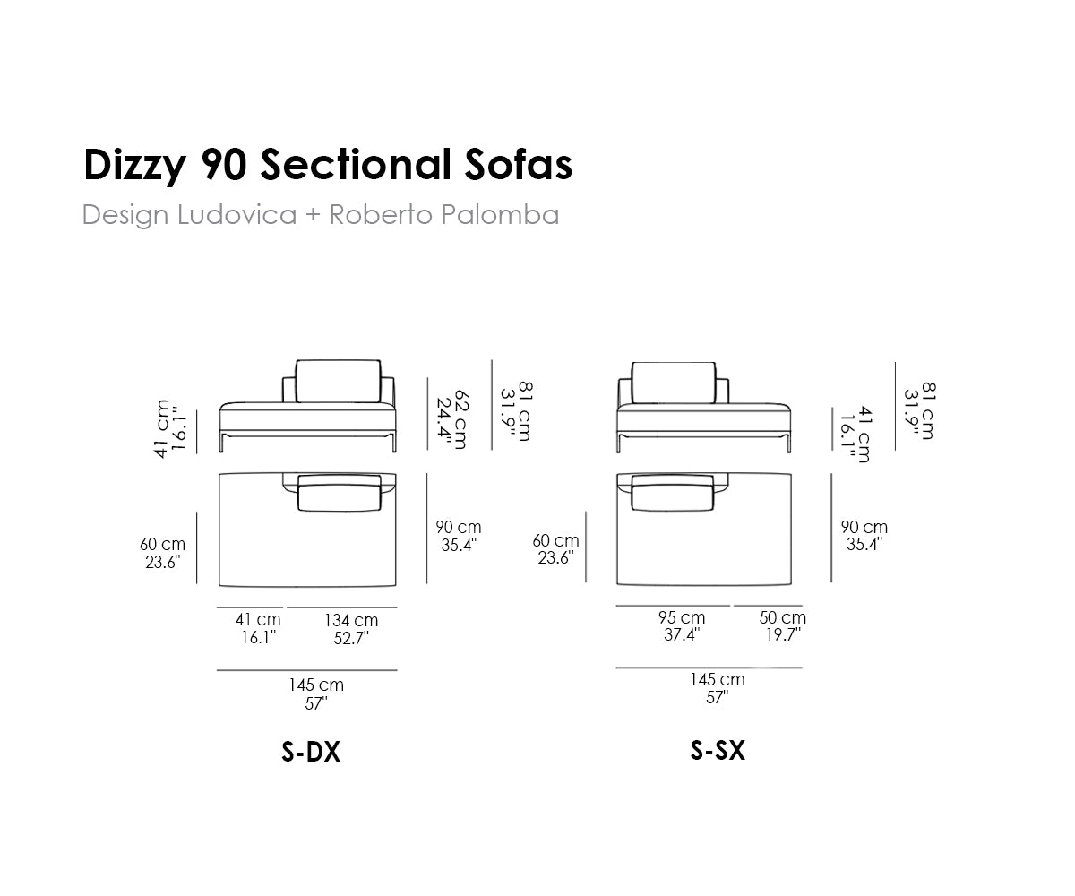 Dizzy 90 Sectional Sofas