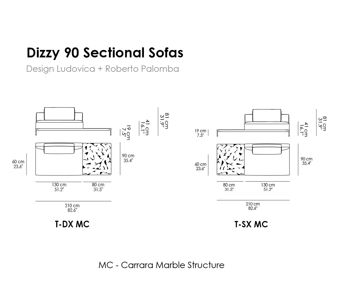 Dizzy 90 Sectional Sofas
