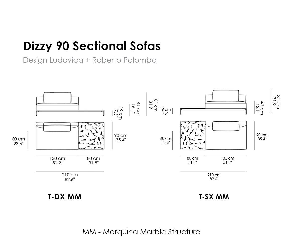 Dizzy 90 Sectional Sofas