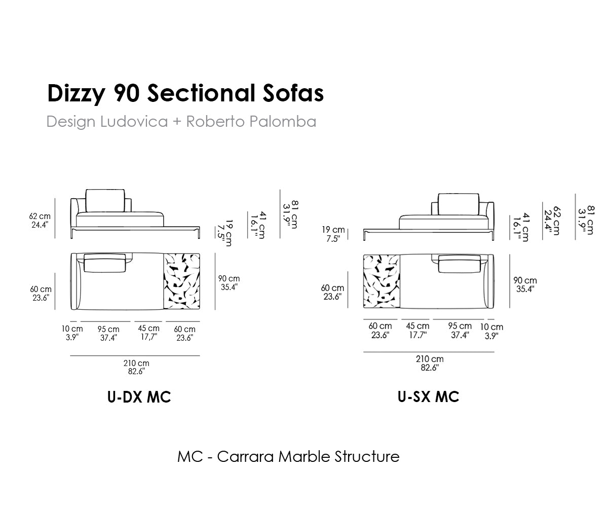 Dizzy 90 Sectional Sofas