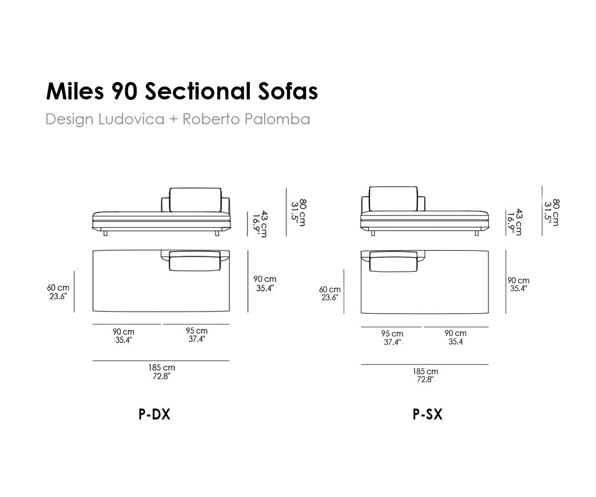 Miles 90 Sectional Sofas