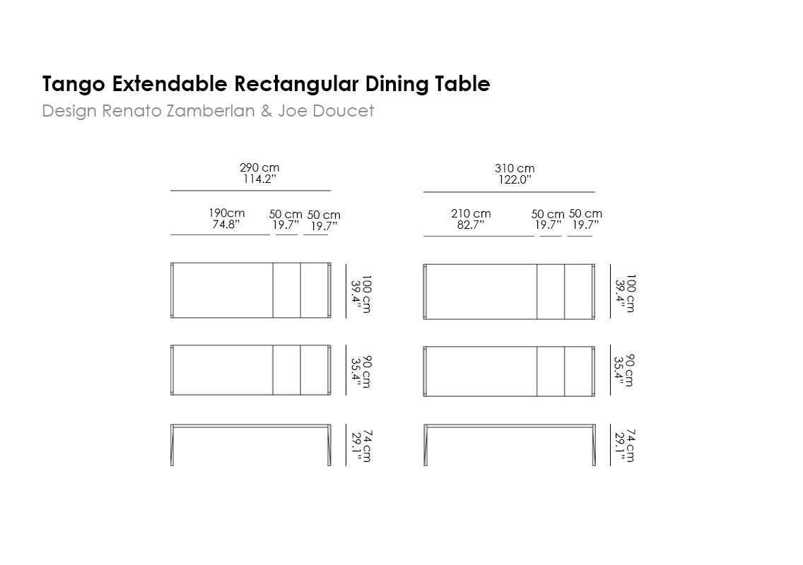 Tango Extendable Rectangular Dining Table