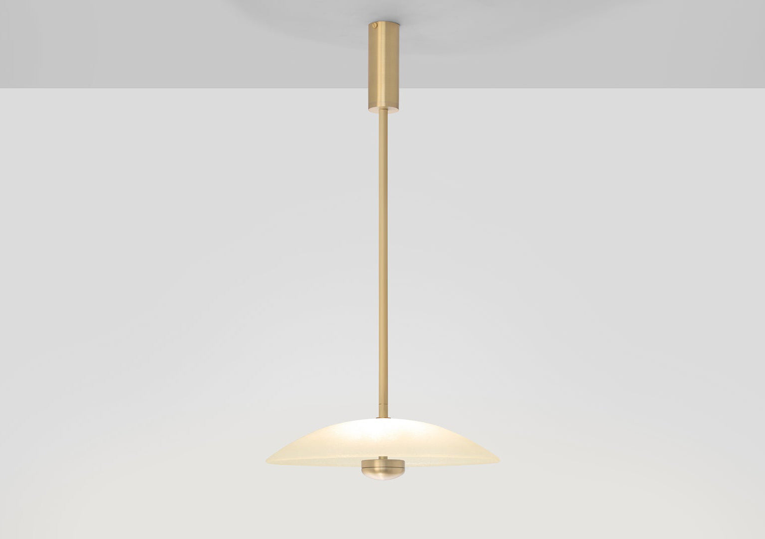 Cielo Small Pendant Lamp In Satin Brass (Quick Ship)
