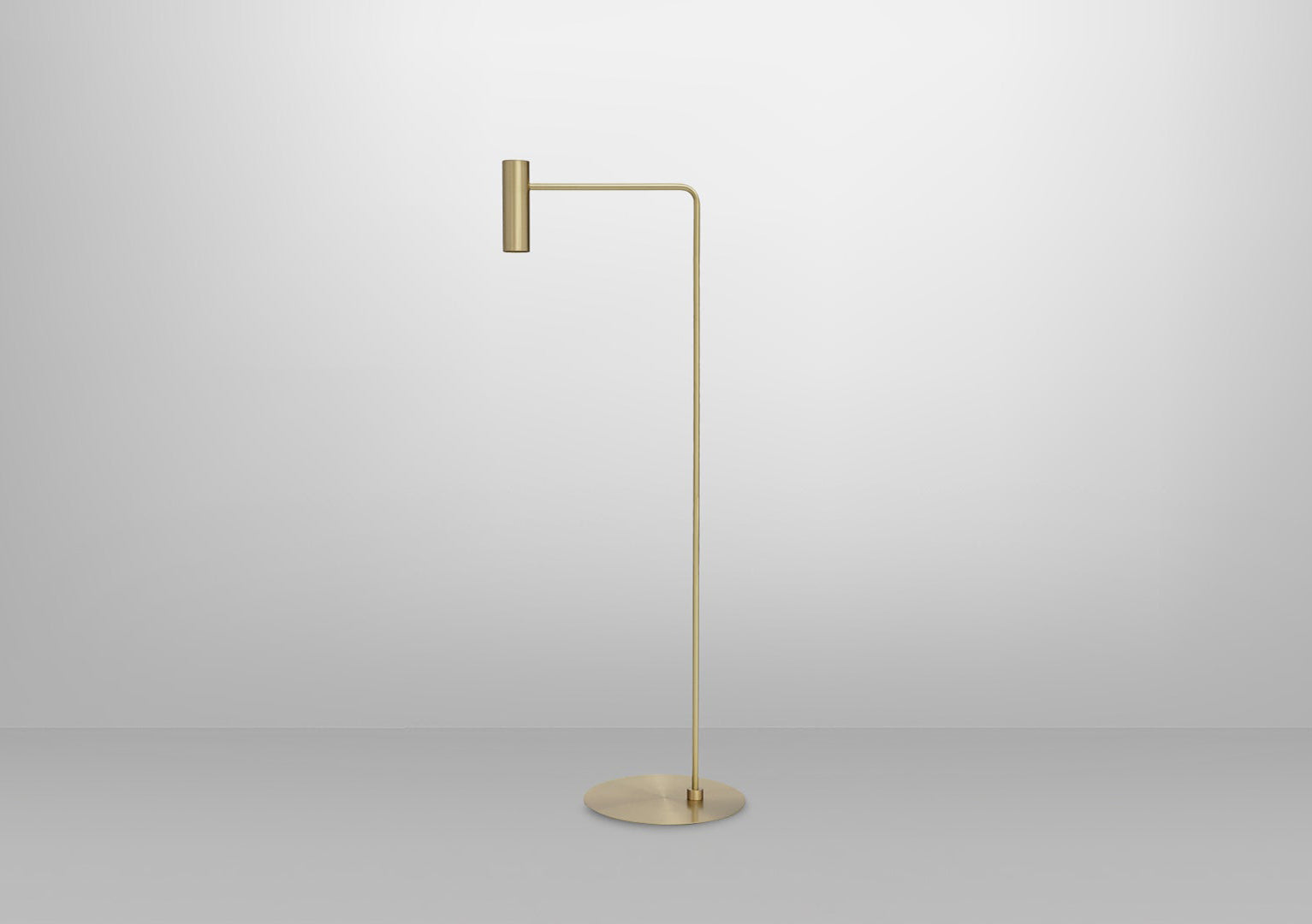 Heron Floor Lamp In Satin Brass (Quick Ship)