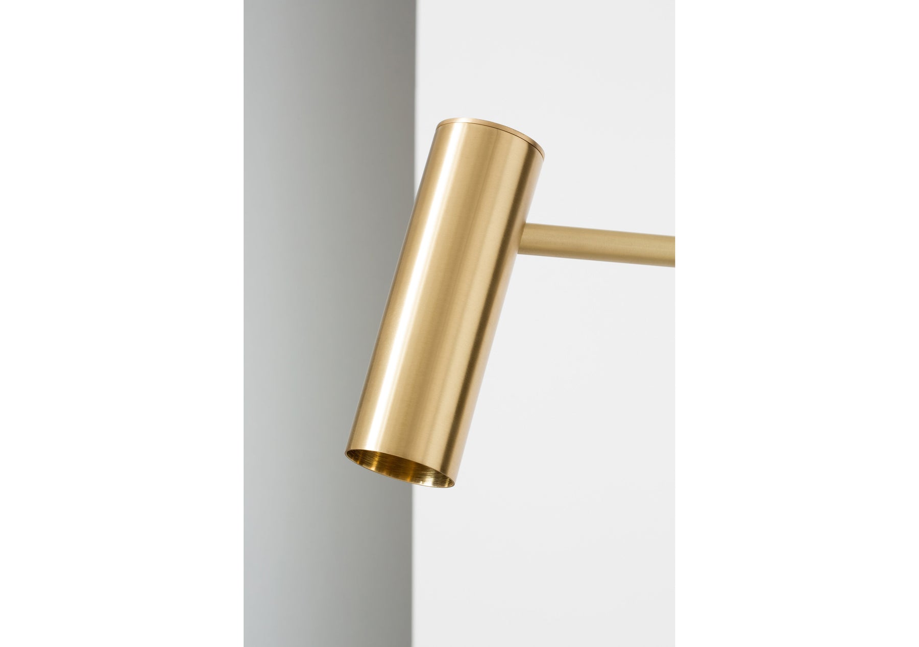 Heron Floor Lamp In Satin Brass (Quick Ship)