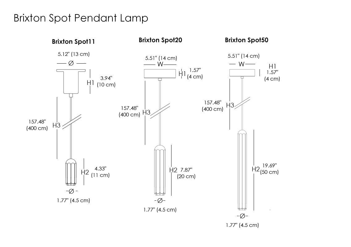 Brixton Spot Pendant Lamp