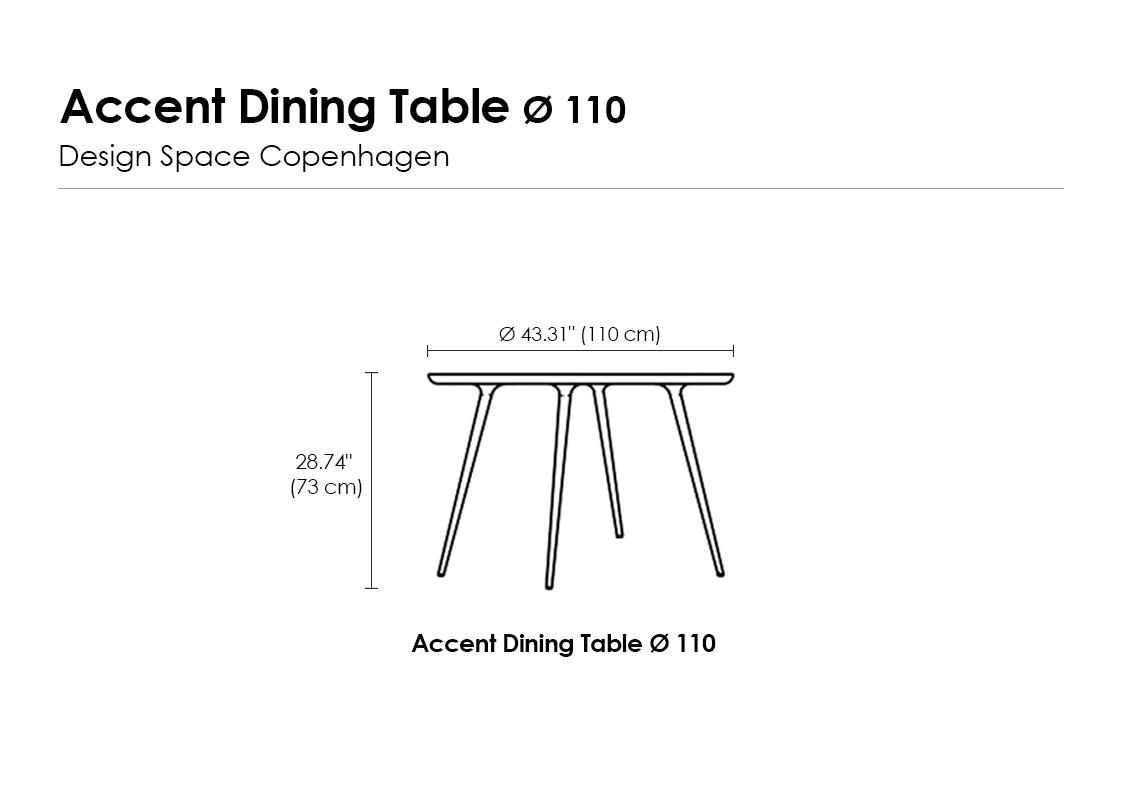 Accent Black Stained Dining Table | M (Quick Ship)