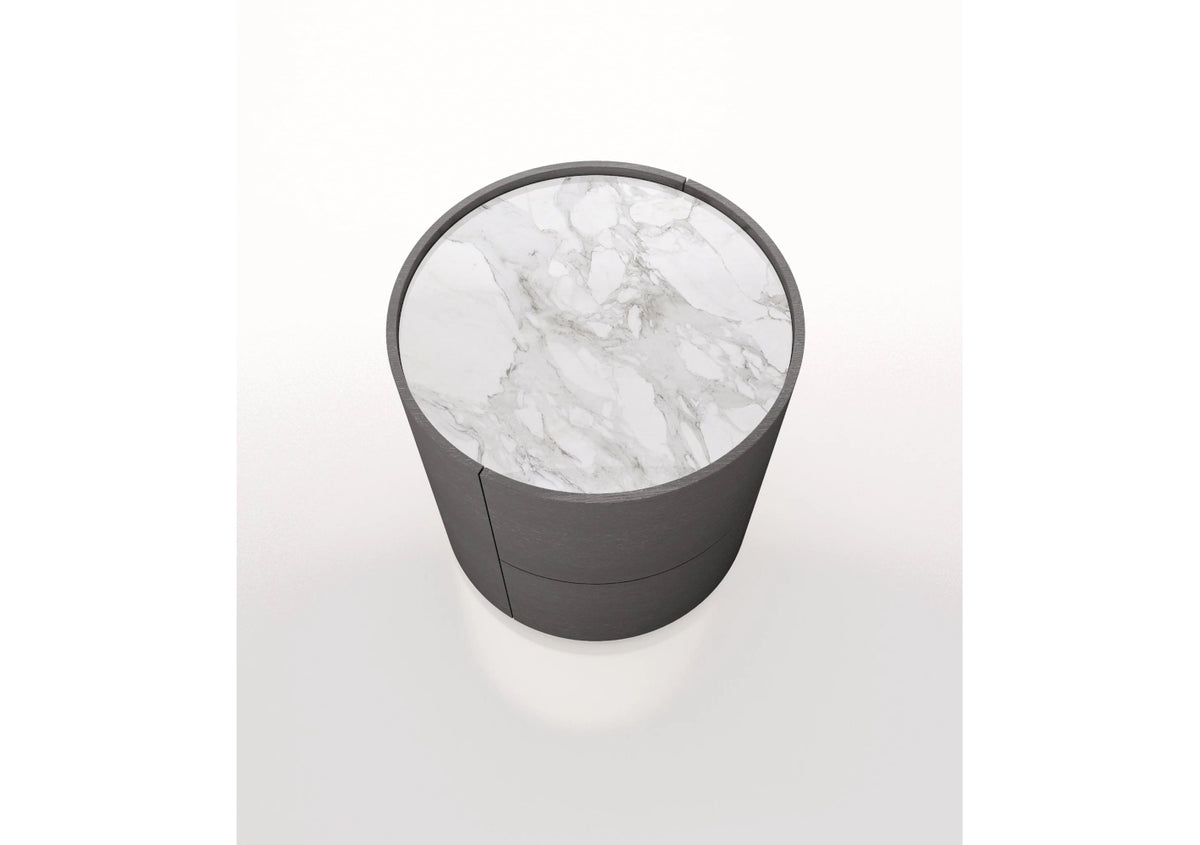 Dedalo 2-Drawer Round Nightstand (Open Box)