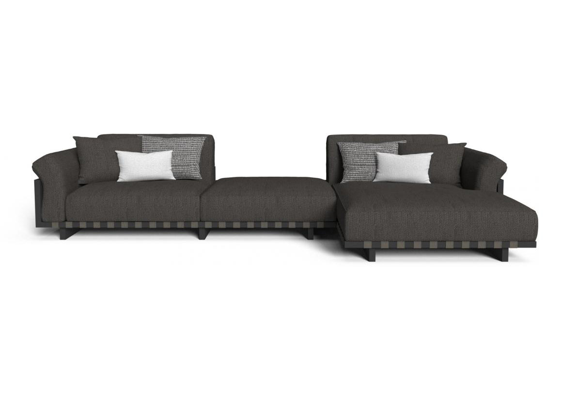 Finish - Graphite Frame Plain Mud Cushions